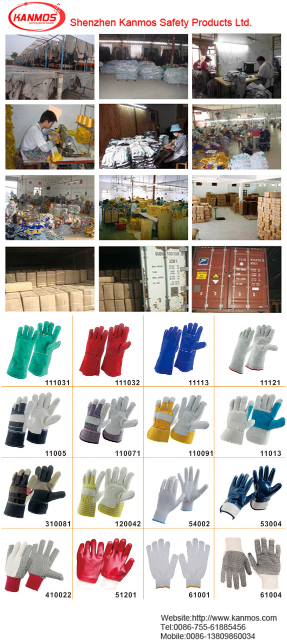 Black PVC Dotted Cotton Knitted Industrial Safety Work Gloves (61003)