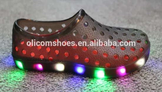 Wholesale Cheap Jelly PVC Led light up Kids Shoes