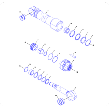 Wheel excavator M315D boom cylinder assembly 3683255/368-3255