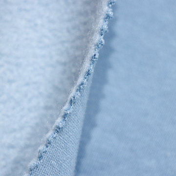 Venta caliente CVC 60% algodón 40% poliéster tejido teñido sólido con cepillo lateral trasero para sudadera con capucha