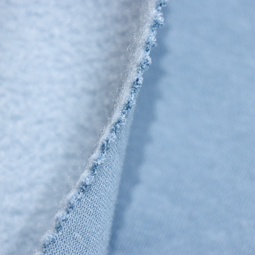 Venta caliente CVC 60% algodón 40% poliéster tejido teñido sólido con cepillo lateral trasero para sudadera con capucha