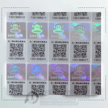 Laser security hologram label anti-fake holographic sticker