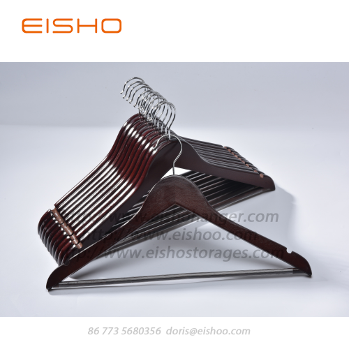 EISHO Multifunctional High Grade Solid Wooden Suit Hangers