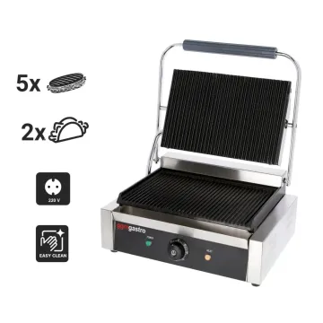 CE Approved Commercial Electric Grooved Panini Sandwich Contact Grill