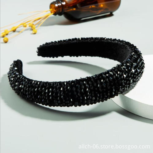 Luxury Crystal Beads Headbands for Women - ALLCH RTS Multi-Color Glitter Hairbands 2023