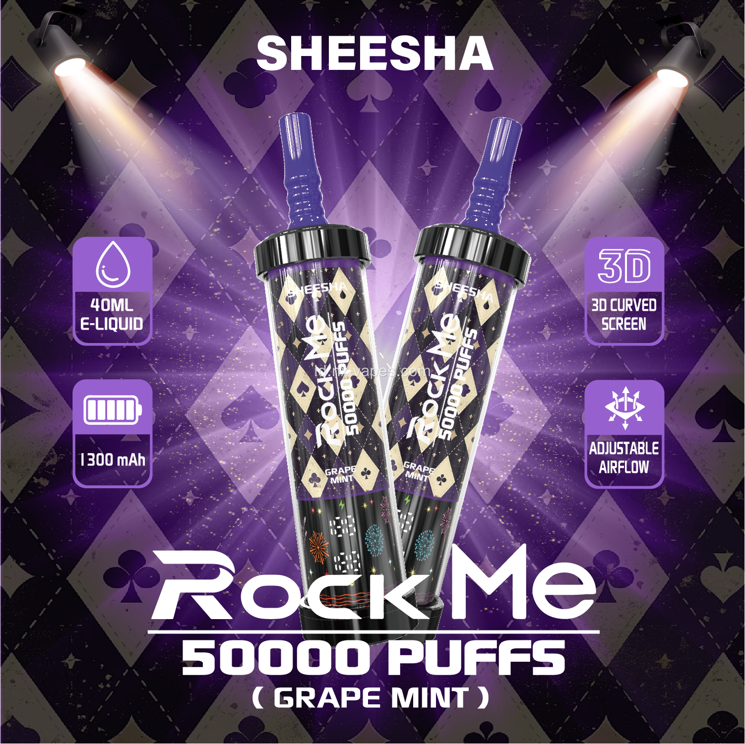 ROCK ME Sheesha 50000 isapan Vape