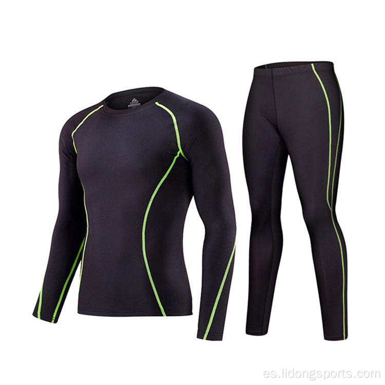 Compresión fit seca Men atletismo gimnasio de gimnasio ropa