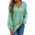 Women Fashion V-Neck Long Sleeve Tops