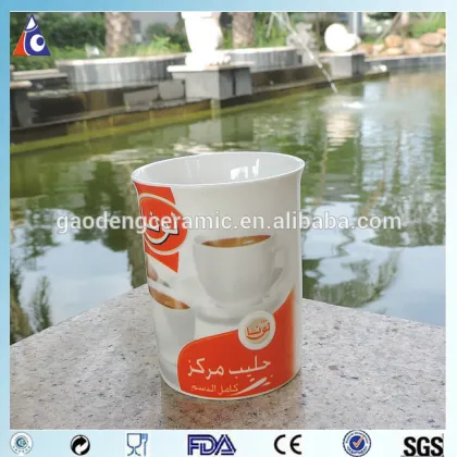 Arabica brand coffee promotional cheap ceramic cup