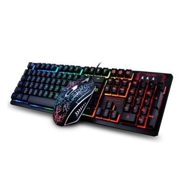 Dropshipping Rückenbeleuchtete mechanische Gaming -Tastatur und Mauskombination für Home Office