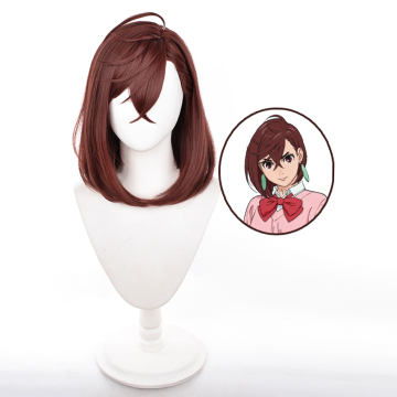 Großhandel 42 cm kurz rote Brown Momo Ayase Cosplay -Perücken für Frauen - Dan da Dan
