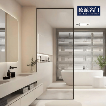 Bathroom new porcelain black door modern