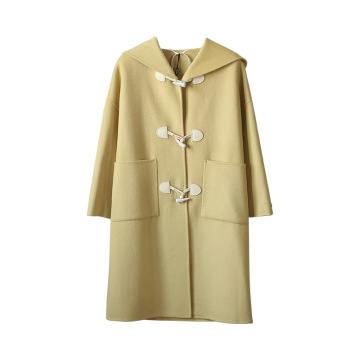 Student style long wool coat