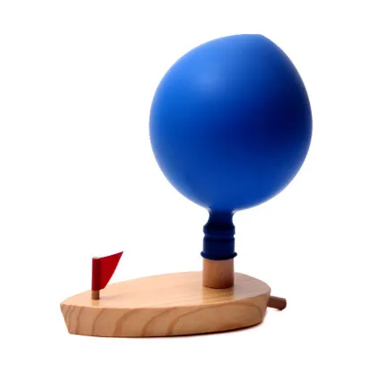 Wooden Balloon Toy Boat Power Water Educational Toys