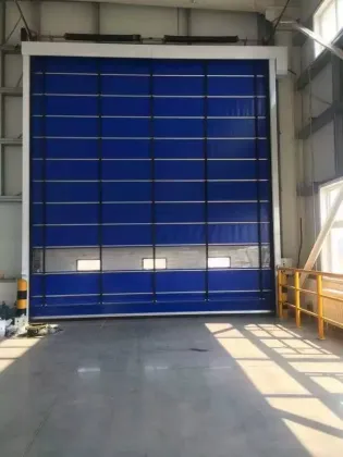 All electric operated industrial fast folding door