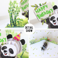 Biglietto d'auguri 3D con palloncino Panda di buon compleanno