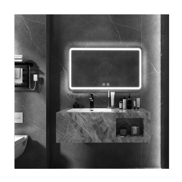 2023 Vanity Sintered Stone Sink with Smart Mirror Wall Hung Bathroom Set