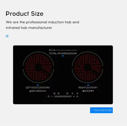 Residual Heat Indicator Infrared Induction Stove