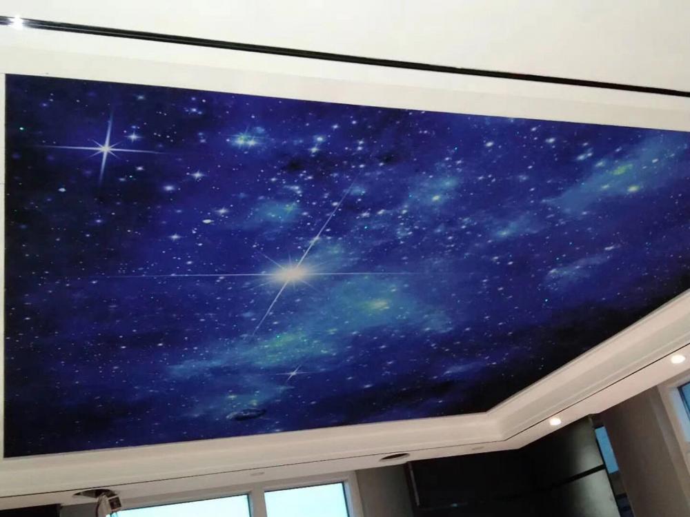 Realistic Effect Fabric Painted Starry Sky Ceiling