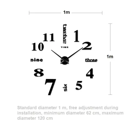 3D Fashion Creative Wall Clock - Décoration de La Maison Horloge Murale