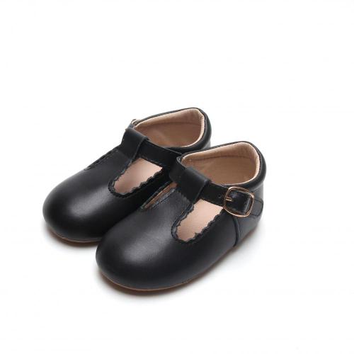 Черные модельные туфли для новорожденных девочек и мальчиков