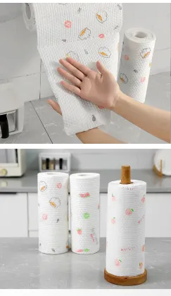 Rolled rag dishwashing cloth kitchen cleaning non-woven rag