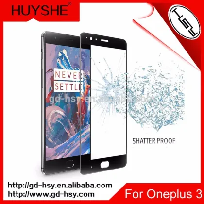 HUYSHE Best Quality for Oneplus 3 3D full coverage tempered glass screen protector for Oneplus 3