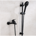Black brass bathroom with hand-held shower faucet wall mounted bath tap durable water tap mixer toilet faucet