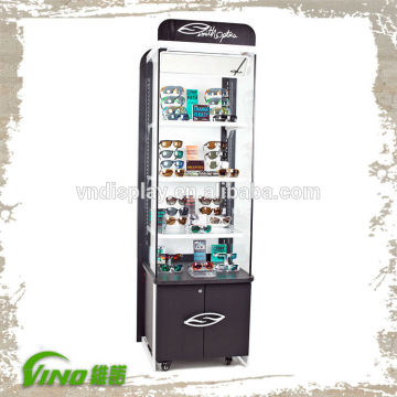 High Grade Plastic Cabinet Sunglasses LED Display Stand