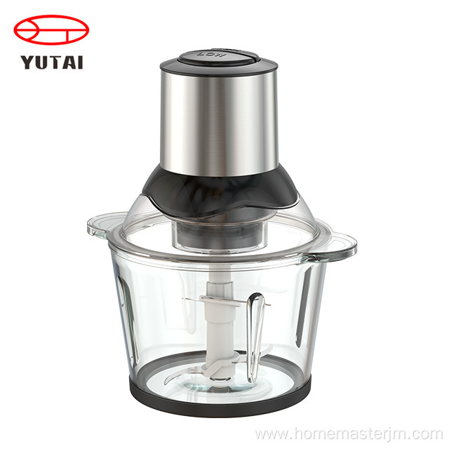 Mini food chopper with stainless steel bowl