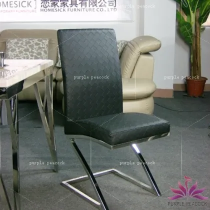 modern stainless steel z dining chair