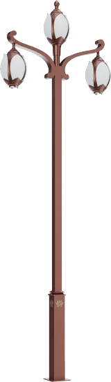 Triple-Head Lotus Outdoor Garden Lamp Street Light