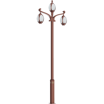 Triple-Head Lotus Outdoor Garden Lamp Street Light