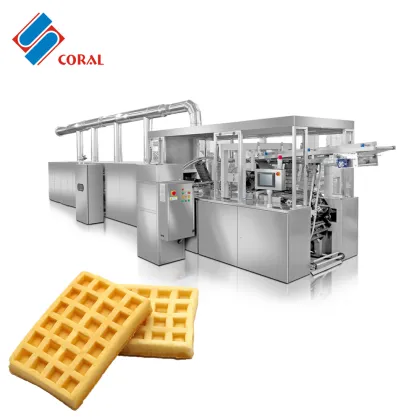 High Capacity Industrial Waffle Production Line Machine for Snack Foods