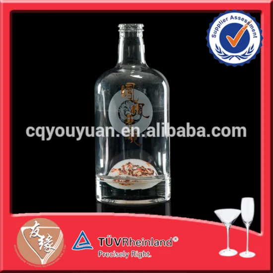 China Made Unique Bottom Round Design 500 ml Empty Glass Bottle