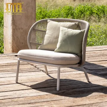 Aluminum Frame Polypropylene Rope Outdoor Garden Sofa Set
