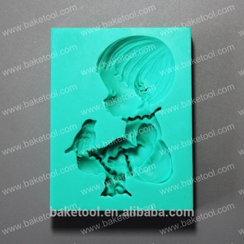 Baby shape fondant silicone cake deacoration mold high quality