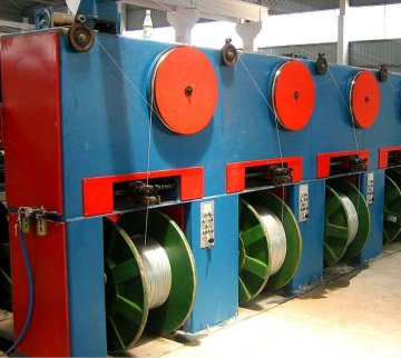Steel wire single capstan take up machine of continuos production line