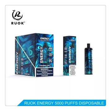 Ruok Energy 5000 bocanadas de fábrica de vape desechable al por mayor de fábrica