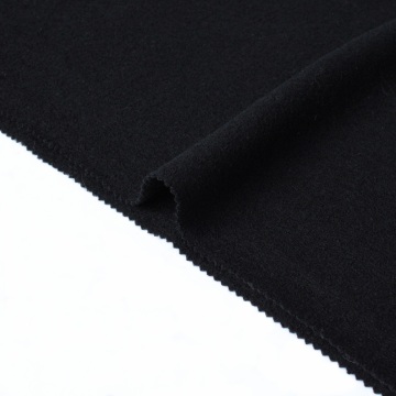 280gsm ピュアブラック 100% ウール ボイルドウール生地