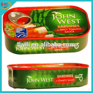 125g canned sardine with lithograph club can