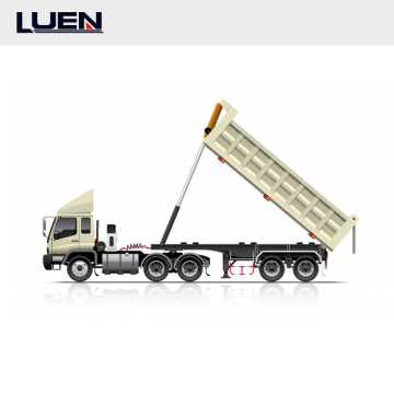 LUEN Brand 60T U-shape 4 Axles Dump Trailer for Senegal - Cheap Price