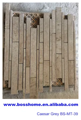 Gorgerous Wooden Marble Mosaics Tiles, Caesar Grey Marble Mosaic Tiles