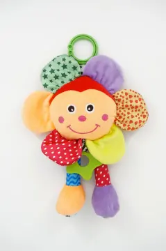 Plush flower with crinkly paper and teether