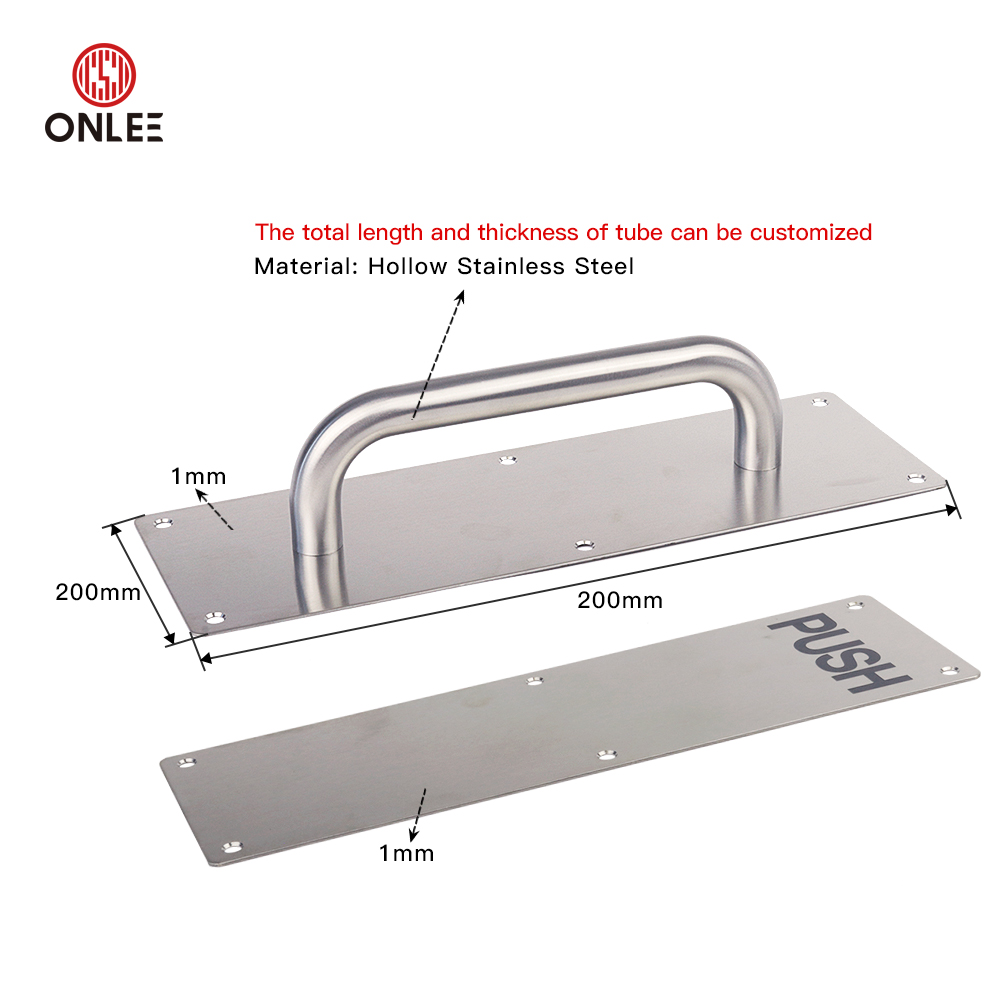 Ss One Set Pull And Push Big Plate Handle Drawing