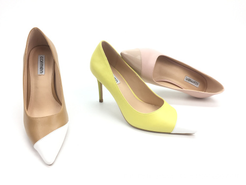 Fesyen Wanita Menunjuk Kaki Stiletto Pam Kasut 9cm, berkualiti