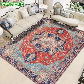 Luxury Vintage European Style Patterned Carpet for Living Room and Bedrooms