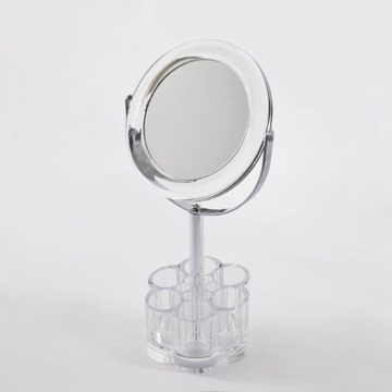 Stylish Flower Base Large Roung Acrylic Table Mirror