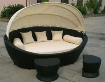2012 High class garden rattan chaise longue RC-018