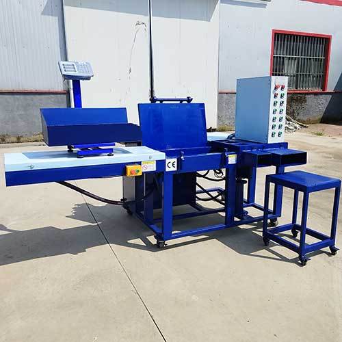 Low Cost Cleaning Rags Compactor Machine Wiper Bagging Baler Machine Factory